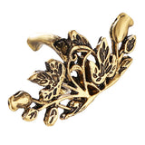 Maxbell Retro Lotus Flower Clip On Ear Cuff Wrap Earring Stud Dangle Earrings Gold