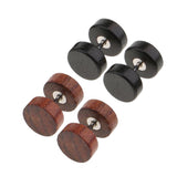 Maxbell 2 Pairs Illusion Gauge 1.2mm Stainless Steel Wooden Stud Color2(1.2x6x6mm)