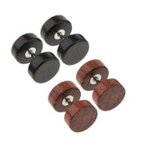 Maxbell 2 Pairs Illusion Gauge 1.2mm Stainless Steel Wooden Stud Color2(1.2x6x6mm)
