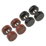 Maxbell 2 Pairs Illusion Gauge 1.2mm Stainless Steel Wooden Stud Color2(1.2x6x6mm)