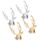 Maxbell Christmas Reindeer Elk Stud Earrings for Women Girls Crystal Jewelry Gold