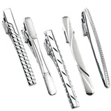 Maxbell Silver Brushed Tie Bar Formal Mens Necktie Clip Clasp Party Jewelry Silver 1