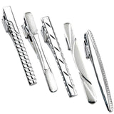 Maxbell Silver Brushed Tie Bar Formal Mens Necktie Clip Clasp Party Jewelry Silver 1