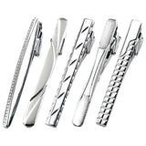 Maxbell Silver Brushed Tie Bar Formal Mens Necktie Clip Clasp Party Jewelry Silver 1