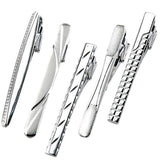 Maxbell Silver Brushed Tie Bar Formal Mens Necktie Clip Clasp Party Jewelry Silver 1