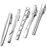 Maxbell Silver Brushed Tie Bar Formal Mens Necktie Clip Clasp Party Jewelry Silver 1