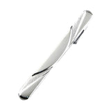 Maxbell Silver Brushed Tie Bar Formal Mens Necktie Clip Clasp Party Jewelry Silver 3