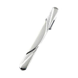 Maxbell Silver Brushed Tie Bar Formal Mens Necktie Clip Clasp Party Jewelry Silver 3