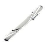 Maxbell Silver Brushed Tie Bar Formal Mens Necktie Clip Clasp Party Jewelry Silver 3