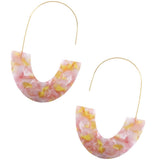 Maxbell Women Bohemian Statement Drop Dangle Earring Acrylic Resin Earring Pink