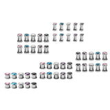 Maxbell Stainless Steel Zirconia Screw Tunnels Ear Stretcher Plugs Piercing 4mm