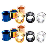 Maxbell 6 Pairs Stainless Steel Ear Gauges Stretching Tunnel Plugs Piercing 5mm