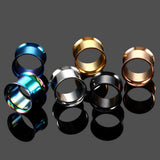 Maxbell 6 Pairs Stainless Steel Ear Gauges Stretching Tunnel Plugs Piercing 8mm