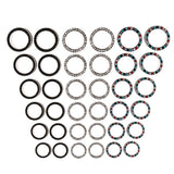 Maxbell 6pcs Rhinestone Stainless Steel Screw Ear Gauges Plugs Tunnels Expander 6mm
