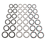 Maxbell 6pcs Rhinestone Stainless Steel Screw Ear Gauges Plugs Tunnels Expander 6mm