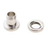 Maxbell 6pcs Rhinestone Stainless Steel Screw Ear Gauges Plugs Tunnels Expander 6mm