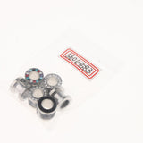 Maxbell 6pcs Rhinestone Stainless Steel Screw Ear Gauges Plugs Tunnels Expander 8mm