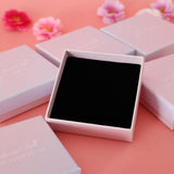 Maxbell 5pcs Cardboard Paper Jewelry Gift Box Ring Earrings Storage Case 9.5 x 9.5 x 3.0cm