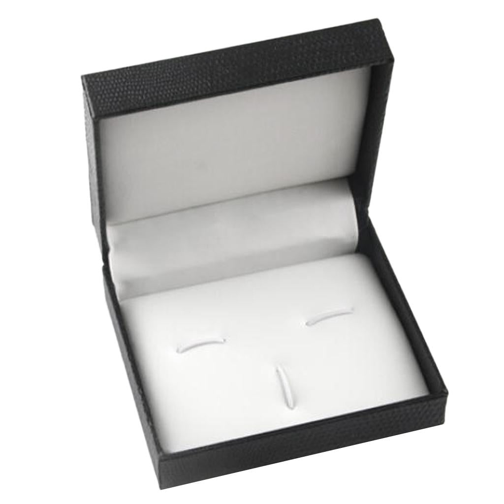 Maxbell Luxury Cufflink Storage Box Mens Wedding Gift Cufflinks Tie Clips Set Box