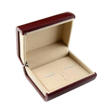 Maxbell Jewelry Tie Bar Cufflinks Storage Box Wine Red- Cufflinks Tie Clips Set