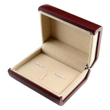 Maxbell Jewelry Tie Bar Cufflinks Storage Box Wine Red- Cufflinks Tie Clips Set