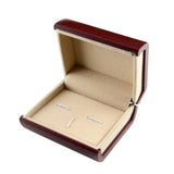 Maxbell Jewelry Tie Bar Cufflinks Storage Box Wine Red- Cufflinks Tie Clips Set