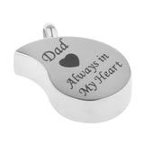 Maxbell Stainless Steel Urn Necklace Pendant Cremation Ashes Keepsake Dad