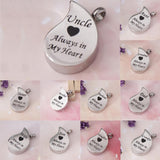 Maxbell Stainless Steel Urn Necklace Pendant Cremation Ashes Keepsake Dad