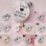 Maxbell Stainless Steel Urn Necklace Pendant Cremation Ashes Keepsake Dad