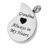 Maxbell Stainless Steel Urn Necklace Pendant Cremation Ashes Keepsake Grandma