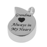 Maxbell Stainless Steel Urn Necklace Pendant Cremation Ashes Keepsake Grandma
