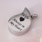 Maxbell Stainless Steel Urn Necklace Pendant Cremation Ashes Keepsake Wife