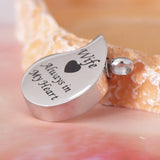 Maxbell Stainless Steel Urn Necklace Pendant Cremation Ashes Keepsake Wife