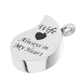 Maxbell Stainless Steel Urn Necklace Pendant Cremation Ashes Keepsake Wife