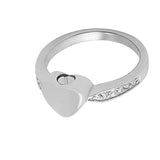 Maxbell Love Heart Memorial Ring Ash Holder Charm Cremation Jewelry Finger Ring 7