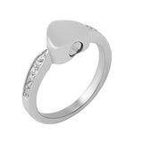 Maxbell Love Heart Memorial Ring Ash Holder Charm Cremation Jewelry Finger Ring 7