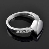 Maxbell Love Heart Memorial Ring Ash Holder Charm Cremation Jewelry Finger Ring 7