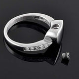 Maxbell Love Heart Memorial Ring Ash Holder Charm Cremation Jewelry Finger Ring 7