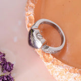 Maxbell Love Heart Memorial Ring Ash Holder Charm Cremation Jewelry Finger Ring 7