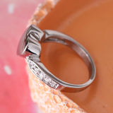 Maxbell Love Heart Memorial Ring Ash Holder Charm Cremation Jewelry Finger Ring 10