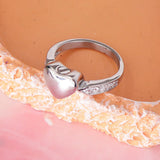 Maxbell Love Heart Memorial Ring Ash Holder Charm Cremation Jewelry Finger Ring 10