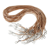 Maxbell 20 Pieces DIY Handmade Necklace Cord Wax Rope String Jewelry Making Khaki