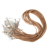 Maxbell 20 Pieces DIY Handmade Necklace Cord Wax Rope String Jewelry Making Khaki