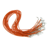 Maxbell 20 Pieces DIY Handmade Necklace Cord Wax Rope String Jewelry Making Orange