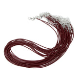 Maxbell 20 Pieces DIY Handmade Necklace Cord Wax Rope String Jewelry Making Wine Red