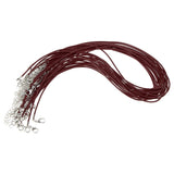 Maxbell 20 Pieces DIY Handmade Necklace Cord Wax Rope String Jewelry Making Wine Red