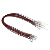 Maxbell 20 Pieces DIY Handmade Necklace Cord Wax Rope String Jewelry Making Wine Red