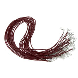 Maxbell 20 Pieces DIY Handmade Necklace Cord Wax Rope String Jewelry Making Wine Red