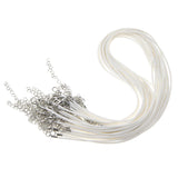 Maxbell 20 Pieces DIY Handmade Necklace Cord Wax Rope String Jewelry Making White