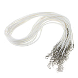 Maxbell 20 Pieces DIY Handmade Necklace Cord Wax Rope String Jewelry Making White